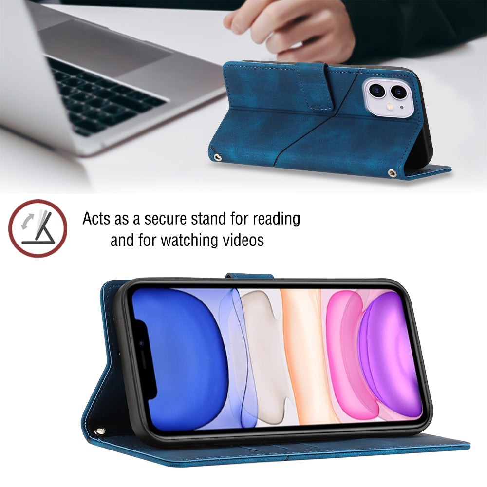 PT005 YB Imprinting Series-6 For iPhone 11 6.1 inch PU Leather Stand Phone Case Flip Folio Wallet Cover PT005 YB Imprinting Series-6 For iPhone 11 6.1 inch PU Leather Stand Phone Case Flip Folio Wallet Cover